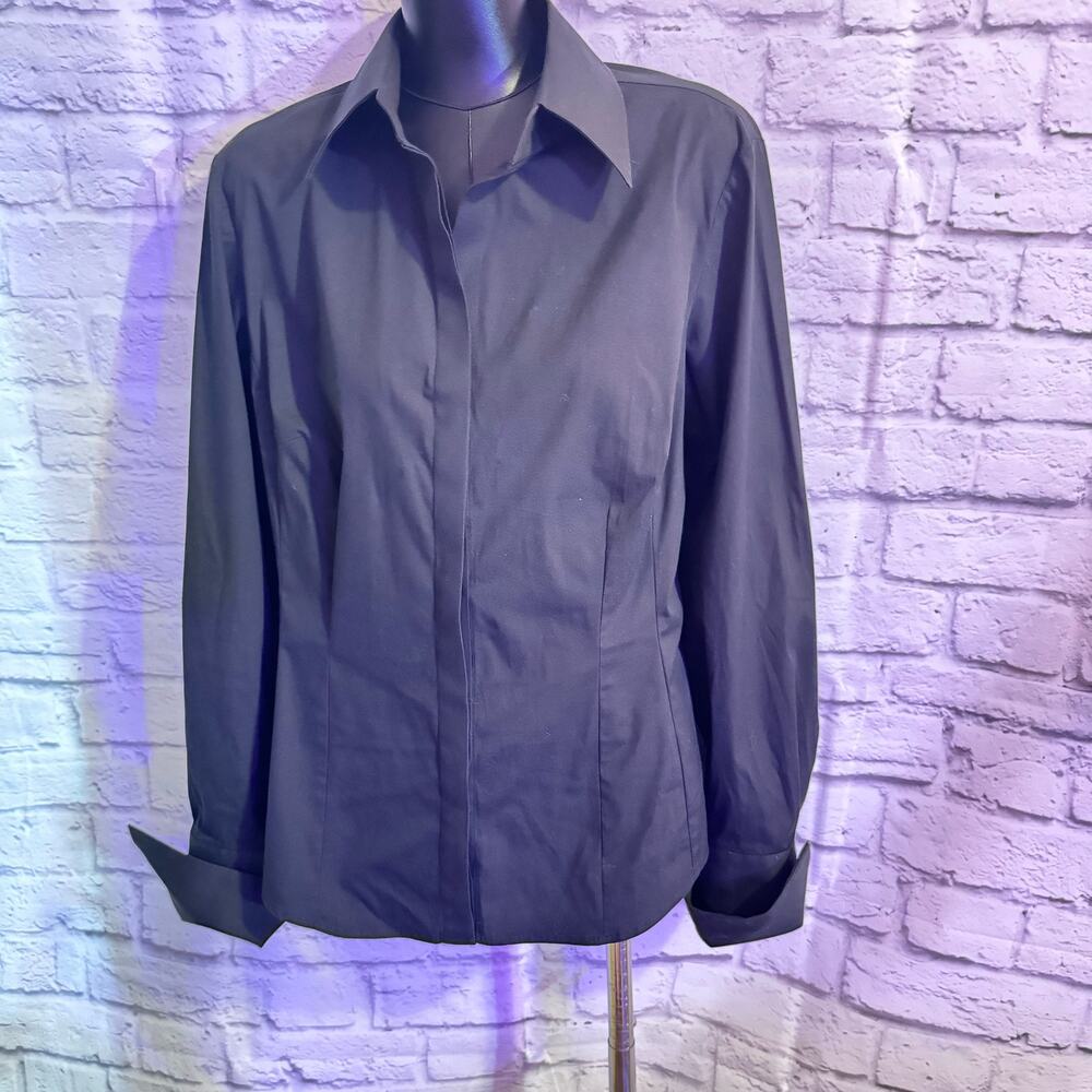 THOMAS PINK Black stretchy blouse size US 12 long sleeved